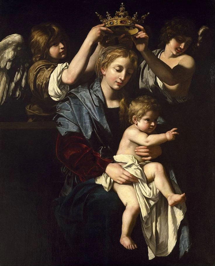 Sacra famiglia con Santa Caterina Lienzo e angeli - Museo del Prado, dettaglio 2